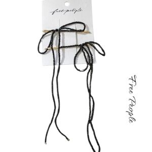 Free  People Dainty Beaded Bow Pins Hair Pins